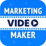 marketing video maker ad maker android application logo